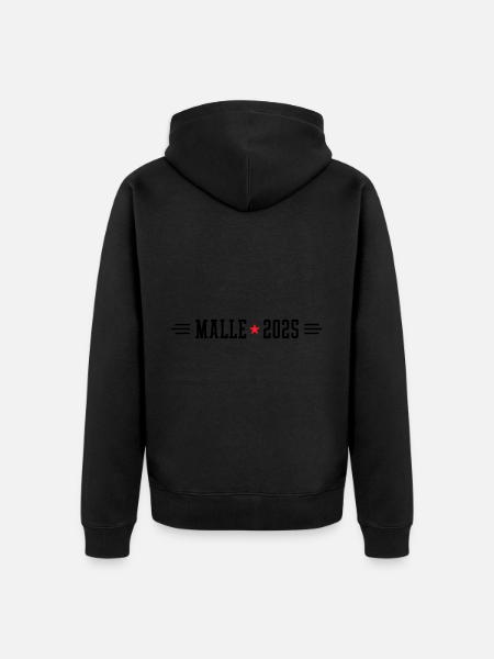 Malle 2025 - Unisex Premium Bio Zip Hoodie - Schwarz