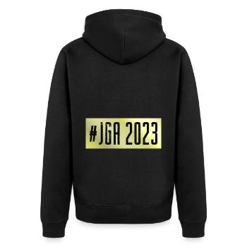 Jga 2023 Junggesellenabschied - Unisex Premium Bio Zip Hoodie - Schwarz - Hinten - Nico (187cm)