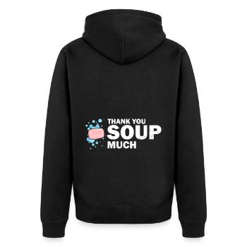 Homemade soap design for oil soap making - Unisex Premium Organic Zip Hoodie - black - Back - Nico (187cm)