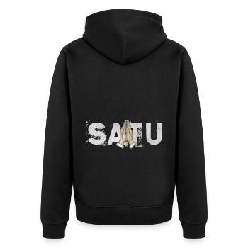 Laos Laote Laotians Pray Prayers Hands I Gift - Unisex Premium Organic Zip Hoodie - black - Back - Nico (187cm)