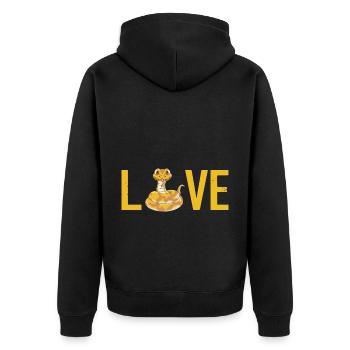 King python design for snake lovers - Unisex Premium Organic Zip Hoodie - black - Back - Nico (187cm)