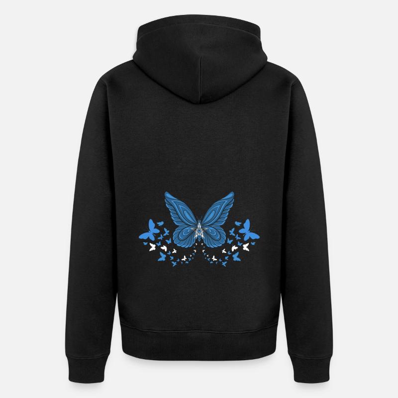 Somalie Somalie Drapeau somalien papillons - Veste à capuche bio Premium Unisexe - undefined