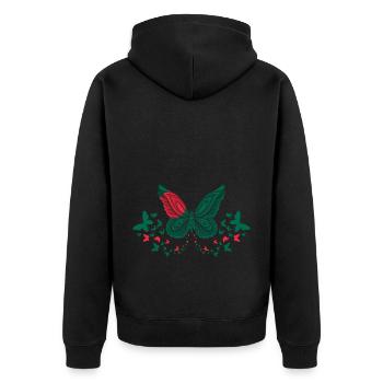 Bangladesh Bangladesh Citation du drapeau bangladais - Veste à capuche bio Premium Unisexe - noir - Dos - Nico (187cm)