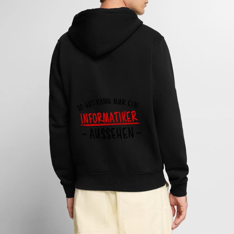 Informatiker Lustig Spruch Programmierer Geschenk Unisex Premium Bio Zip Hoodie