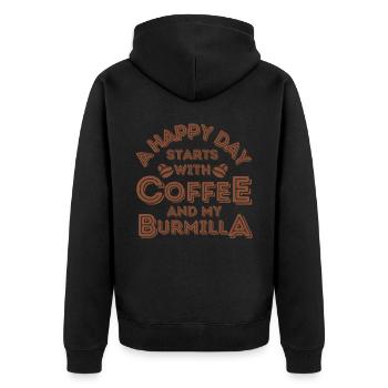 Burmilla Cat Café Café - Veste à capuche bio Premium Unisexe - noir - Dos - Nico (187cm)