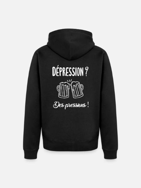 Citation drole biere - Veste à capuche bio Premium Unisexe - noir