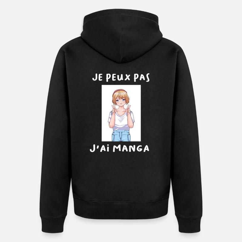 Idée cadeau Manga - Veste à capuche bio Premium Unisexe - noir