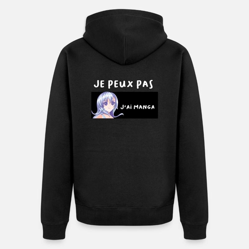 Design Manga - Veste à capuche bio Premium Unisexe - noir