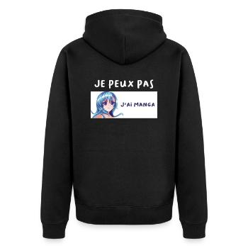Design Manga - Veste à capuche bio Premium Unisexe - noir - Dos - Nico (187cm)