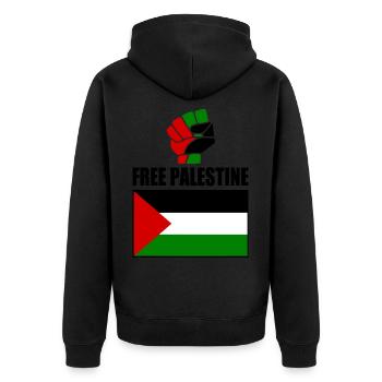 Free palestine - Veste à capuche bio Premium Unisexe - noir - Dos - Nico (187cm)