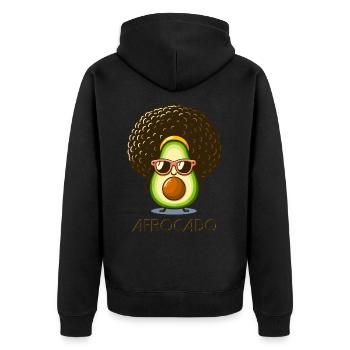 L’Afrocado - Veste à capuche bio Premium Unisexe - noir - Dos - Nico (187cm)
