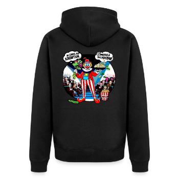 Corruption Clown - Veste à capuche bio Premium Unisexe - noir - Dos - Nico (187cm)