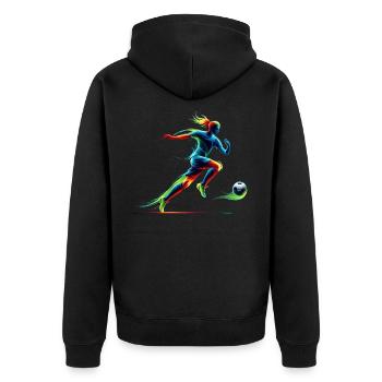foot - Veste à capuche bio Premium Unisexe - noir - Dos - Nico (187cm)