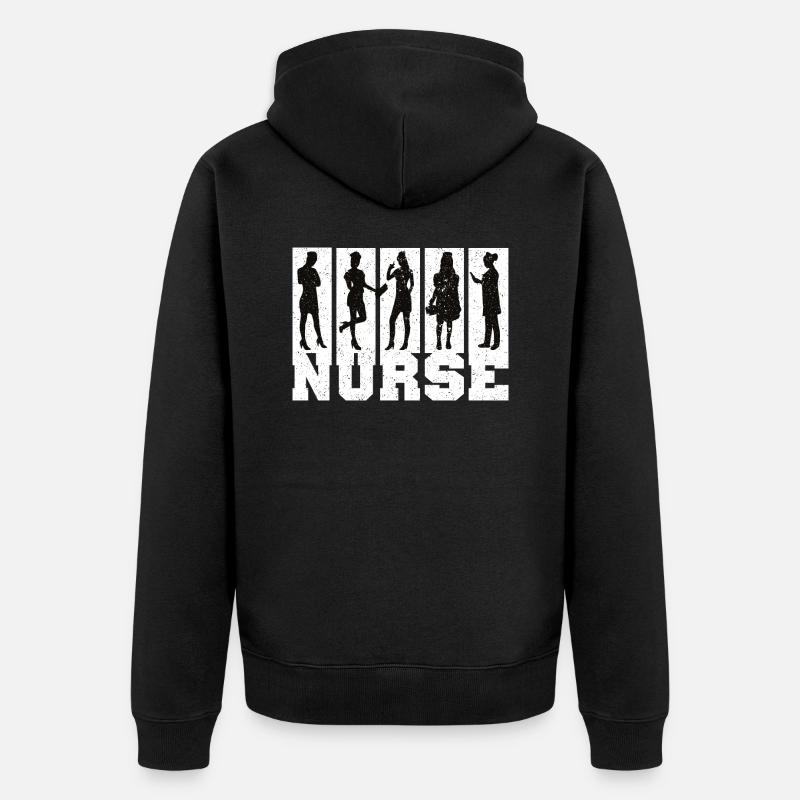 Nurse Krankenschwester Spruch Statement Beruf - Unisex Premium Bio Zip Hoodie - Schwarz