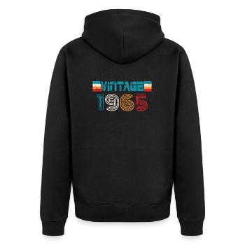 Millésime anniversaire 1965 - Veste à capuche bio Premium Unisexe - noir - Dos - Nico (187cm)