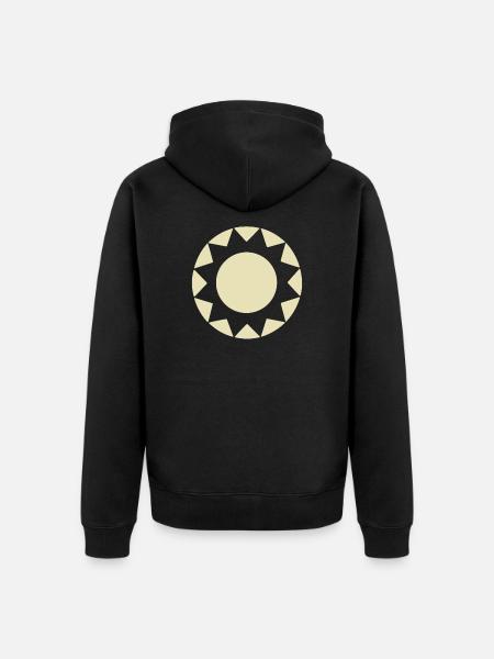Abstract Sun Sunshine Abstract Art - Unisex Premium Organic Zip Hoodie - black
