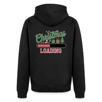 Noël Chargement Barre de chargement Noël - Veste à capuche bio Premium Unisexe - noir - Dos - Nico (187cm)