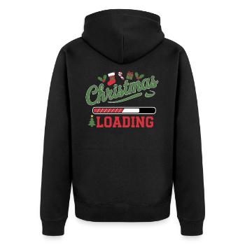 Noël Chargement Barre de chargement Noël - Veste à capuche bio Premium Unisexe - noir - Dos - Nico (187cm)