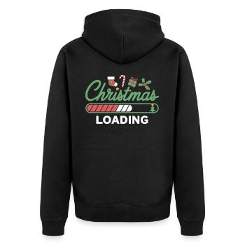 Noël Chargement Barre de chargement Noël - Veste à capuche bio Premium Unisexe - noir - Dos - Nico (187cm)
