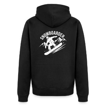 Snowboard Snowboarder Snowboard Sports d’hiver - Veste à capuche bio Premium Unisexe - noir - Dos - Nico (187cm)