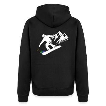 Snowboard Snowboarder Snowboard Sports d’hiver - Veste à capuche bio Premium Unisexe - noir - Dos - Nico (187cm)