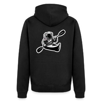 Kayak Astronaute Aventure Plein Air - Veste à capuche bio Premium Unisexe - noir - Dos - Nico (187cm)