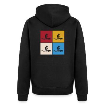 Stand Up Paddle SUP - Veste à capuche bio Premium Unisexe - noir - Dos - Nico (187cm)