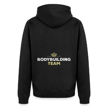 Équipe de musculation - Veste à capuche bio Premium Unisexe - noir - Dos - Nico (187cm)
