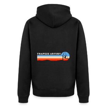 Manege Clown Ringmaster Athletes - Unisex Premium Organic Zip Hoodie - black - Back - Nico (187cm)