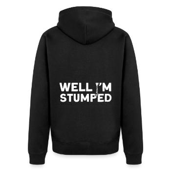 Handicap Amputee Amputation Prosthetic Leg - Unisex Premium Organic Zip Hoodie - black - Back - Nico (187cm)