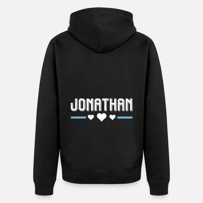 Jonathan - Unisex Premium Bio Zip Hoodie - Schwarz