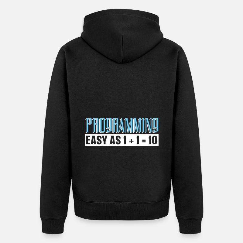 Programmierer Coder Software Entwickler - Unisex Premium Bio Zip Hoodie - Schwarz