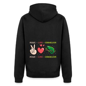 Caméléon - Veste à capuche bio Premium Unisexe - noir - Dos - Nico (187cm)