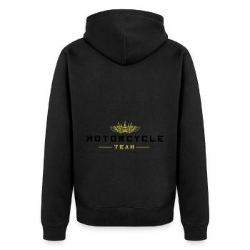 Équipe moto - Veste à capuche bio Premium Unisexe - noir - Dos - Nico (187cm)