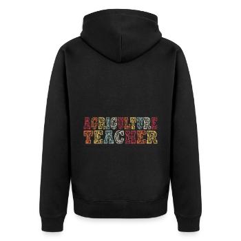 La formation des enseignants agricoles de demain - Veste à capuche bio Premium Unisexe - noir - Dos - Nico (187cm)
