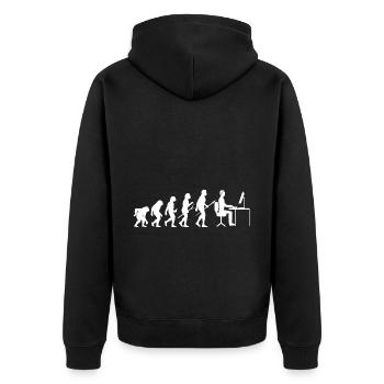 Programmierer Entwickler Programmierer Programmieren IT Computer - Unisex Premium Bio Zip Hoodie - Schwarz - Hinten - Nico (187cm)