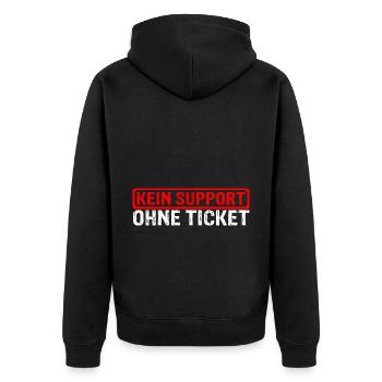 Systemadministrator Admin Itler Programmierer Büro - Unisex Premium Bio Zip Hoodie - Schwarz - Hinten - Nico (187cm)