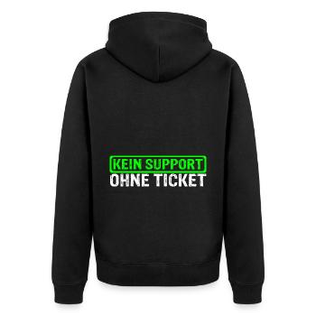 Systemadministrator Admin Itler Programmierer Büro - Unisex Premium Bio Zip Hoodie - Schwarz - Hinten - Nico (187cm)