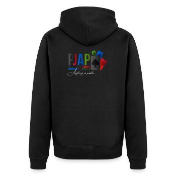 papa joue au poker design - Veste à capuche bio Premium Unisexe - noir - Dos - Nico (187cm)