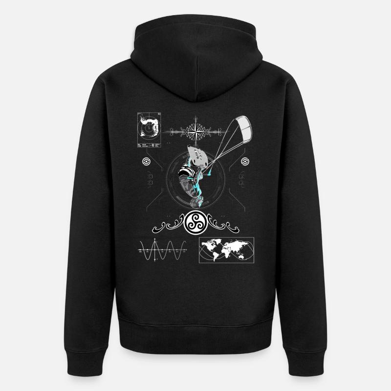 Kiteboarder - Veste à capuche bio Premium Unisexe - noir