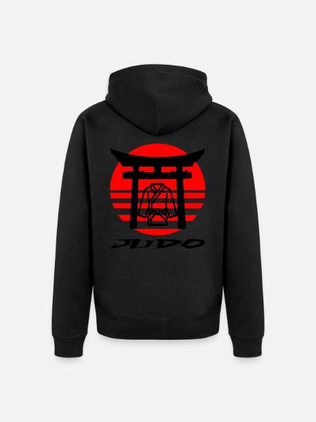 Judo - Unisex Premium Bio Zip Hoodie - Schwarz