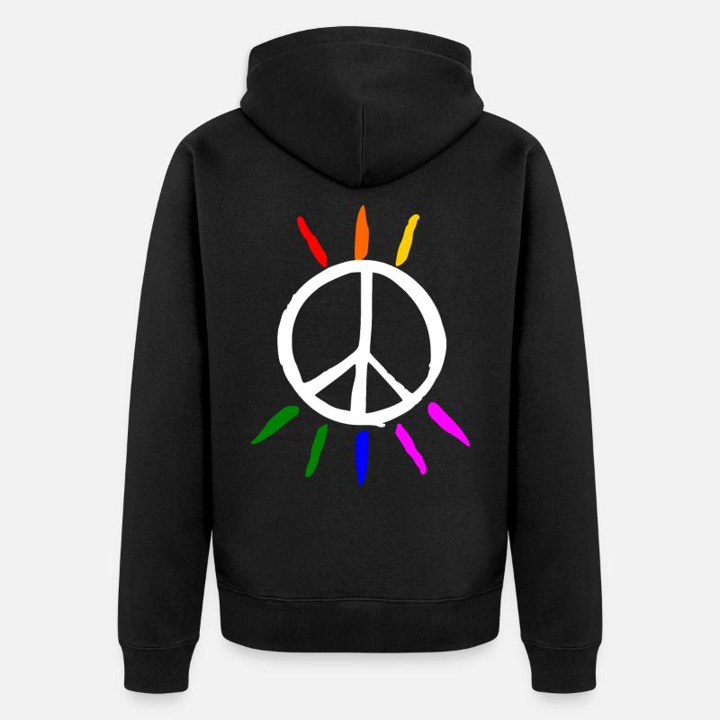 Peace - Veste à capuche bio Premium Unisexe - noir