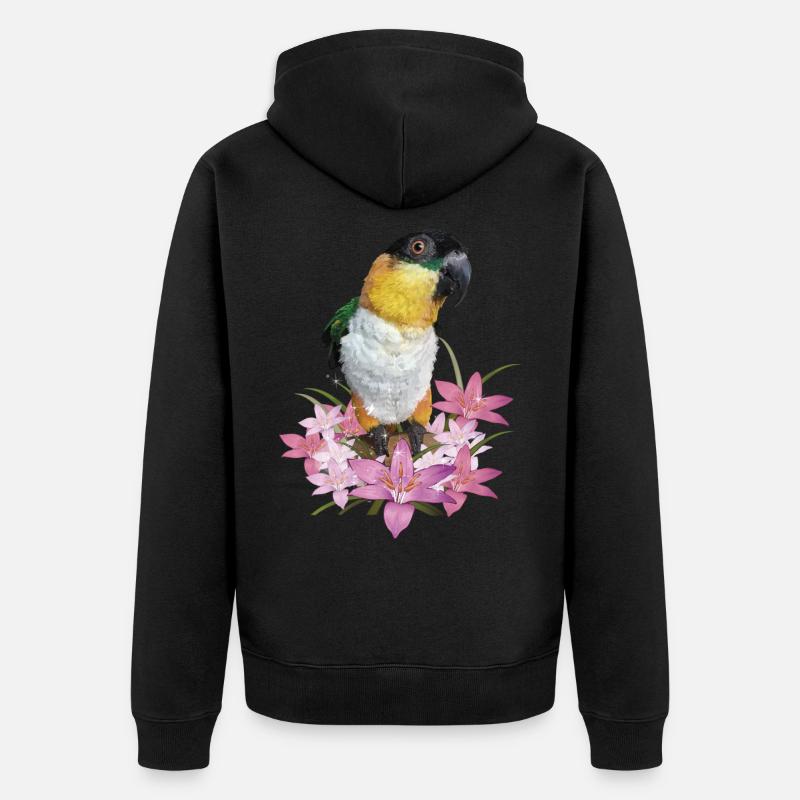 Le caïque à tête noire - Veste à capuche bio Premium Unisexe - noir