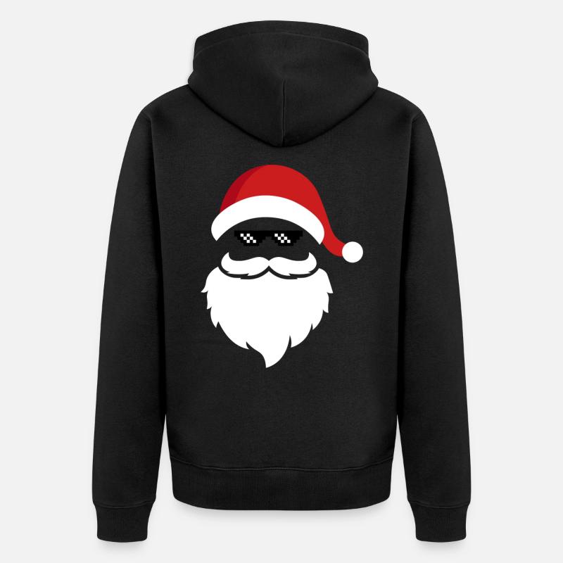 Weihnachtsmann - Unisex Premium Bio Zip Hoodie - Schwarz
