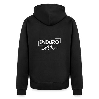 Idée cadeau VTT DH VTT Enduro Downhill - Veste à capuche bio Premium Unisexe - noir - Dos - Nico (187cm)