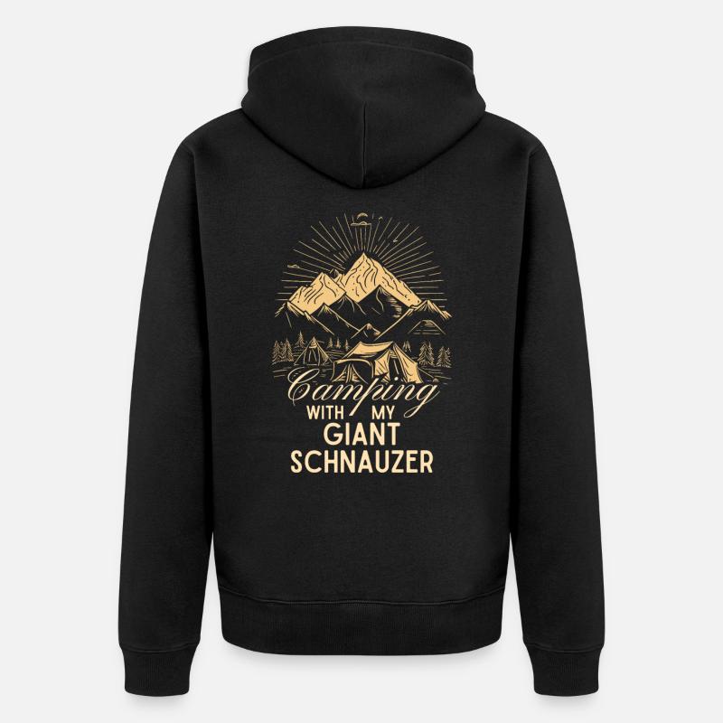 Camping de Schnauzer géant - Veste à capuche bio Premium Unisexe - noir