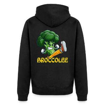 Brocco Lee - Veste à capuche bio Premium Unisexe - noir - Dos - Nico (187cm)