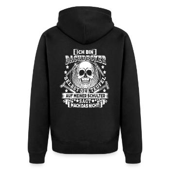 Maître couvreur Artisan Charpentier Couvreur - Veste à capuche bio Premium Unisexe - noir - Dos - Nico (187cm)