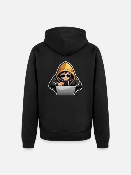 Hacking on - Unisex Premium Organic Zip Hoodie - black