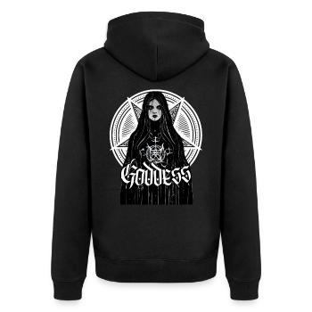 Princess of Hell - Unisex Premium Organic Zip Hoodie - black - Back - Nico (187cm)